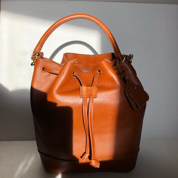 NWT Madewell Brown Leather Bucket Bag - Picture 4 of 8